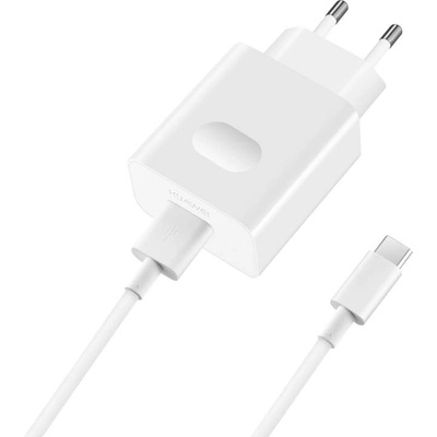 Huawei Super Charger 40W CP84 with USB-C Cable HW-100400 - захранване с технология за бързо зареждане за мобилни устройства и USB-C (бял)