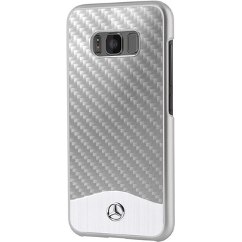 Mercedes-Benz Wave V Carbon Fiber Hard Case - дизайнерски карбонов кейс за Samsung Galaxy S8 (сребрист)