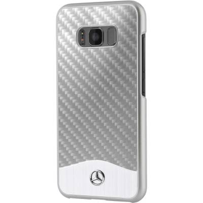 Mercedes-Benz Wave V Carbon Fiber Hard Case - дизайнерски карбонов кейс за Samsung Galaxy S8 (сребрист)