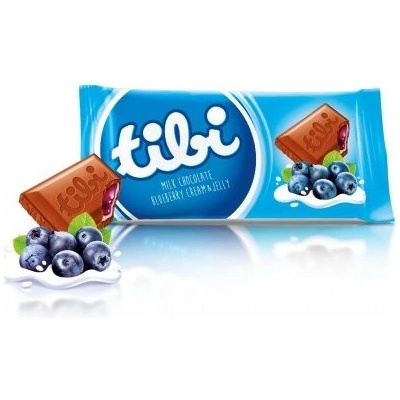 Tibi čokoláda mliečna čokoláda s čiernym ríbezlom 90 g