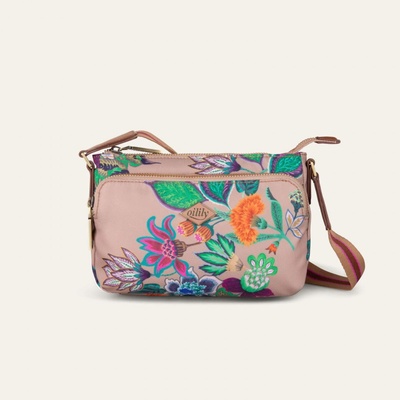Oilily Sonate Xena Shoulder Bag květovaná kabelka Walnut