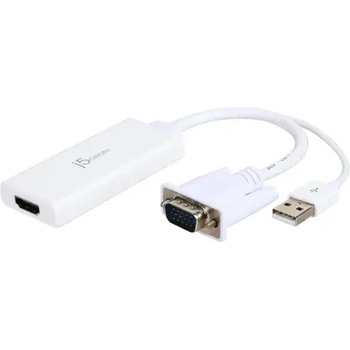 Image 1 of j5create Аудио видео адаптер j5create JDA214, VGA/USB мъжко - HDMI женско, Бял (J5-JDA214)