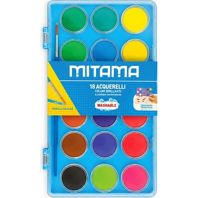 Mitama 29 mm, so štetcom, 18 farieb, modrá škatuľka