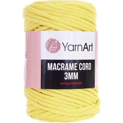YarnArt Příze Macrame Cord 754, 3 mm - žlutá