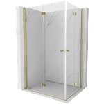 Mexen Mist-F Duo сгъваема душ кабина дясна 70 x 100 см, прозрачна, златна - 8A6-070L-100P-50-00 (8A6-070L-100P-50-00)