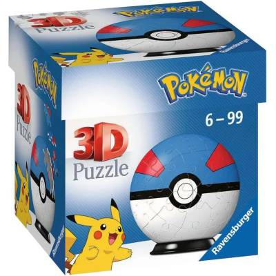 Ravensburger - Puzzle Pokemon puzzleball 3D modrá - 40 - 99 piese