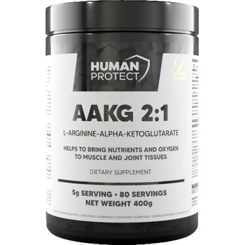 Human Protect AAKG 2: 1 Powder | L-Arginine-Alpha-Ketoglutarate [400 грама] Неовкусен