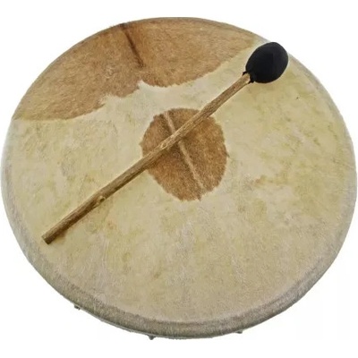 Authentic Šamanský bubon kruhový 50 cm kozia koža so srsťou