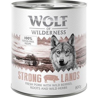 Wolf of Wilderness Adult Single Protein Strong Lands bravčové 24 x 800 g