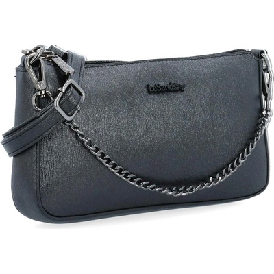Le Sands 4606 crossbody kabelka s kovovým řetízkem černá