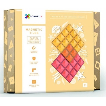 Connetix Pastel Lemon & Peach Base Plate 2 ks základny