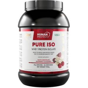 Human Protect Pure Iso | Whey Protein Isolate [900 грама] Бял шоколад с малини