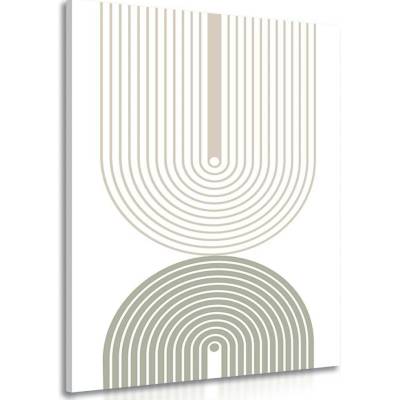 Obraz minimalistické duhy Mid-Century - 40x60