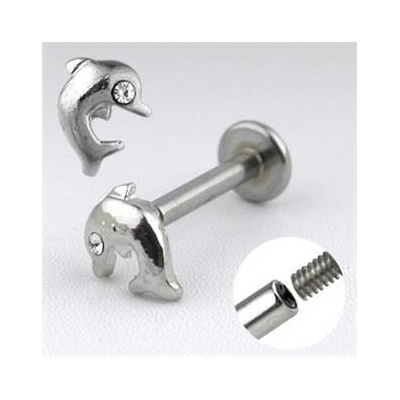 Šperky4U piercing do brady delfínek LB1014