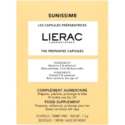 LIERAC Sunissime Капсули за здравословен тен, 30 броя