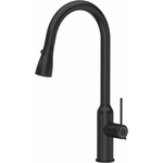 Quadron Кухненски смесител с издърпващ се душ Quadron Unique Q-Line Jessica, въглеродно черно покритие (3573591_BLMQS)