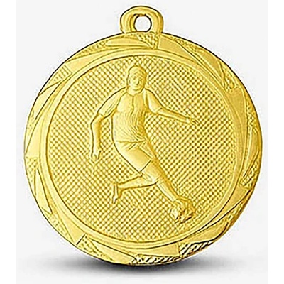 ME104 Medaila kovová zlatá ø 45mm: Futbal