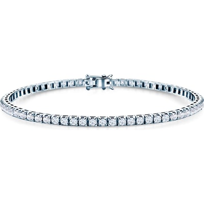 SAVICKI Тенис гривна, бяло злато 585, бели сапфири 2.640К. 3.0mm. 19cm
