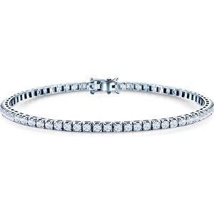 SAVICKI Тенис гривна, бяло злато 585, бели сапфири 2.640К. 3.0mm. 19cm