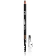 MUA Makeup Academy Brow Define dlouhotrvající tužka na obočí s kartáčkem Mid Brown 1,2 g