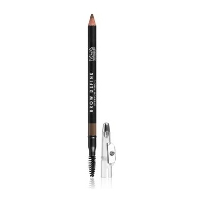 MUA Makeup Academy Brow Define dlouhotrvající tužka na obočí s kartáčkem Mid Brown 1,2 g