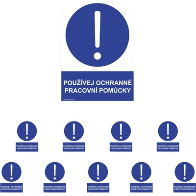 Walteco Používaj ochranné pracovné pomôcky 210x297mm, formát A4, plastová tabuľka Množstvo: 10 ks , 20020BP2