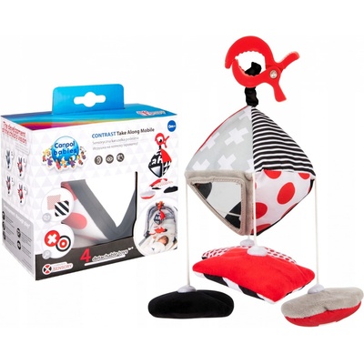 Canpol Babies kontrastní závěsná hračka s klipem Sensory