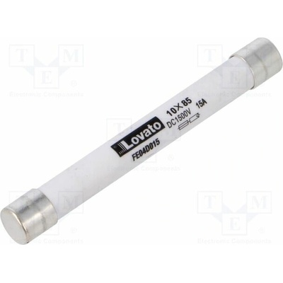 LOVATO ELECTRIC FE04D015 Pojistka: tavná; 15A; 1,5kVDC; gPV; 10x85mm