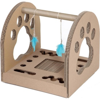 Carton+ Pets karton s peřím Fun Park škrabadlo 35,5 x 35,5 x 35,5 cm