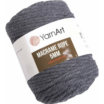 YARNART Macrame Rope 5 mm 85 m 758 Dark Grey юта (Macrame Rope 5 mm 758)