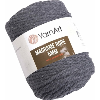 YARNART Macrame Rope 5 mm 85 m 758 Dark Grey юта (Macrame Rope 5 mm 758)