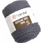 YARNART Macrame Rope 5 mm 85 m 758 Dark Grey юта (Macrame Rope 5 mm 758)