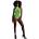 Ouch! Glow in the Dark Body with Halter Neck Neon Green XL-4XL