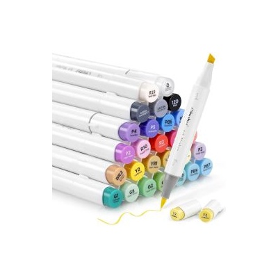 Ohuhu Алкохолни маркери двувърхи Honolulu 24 цвята