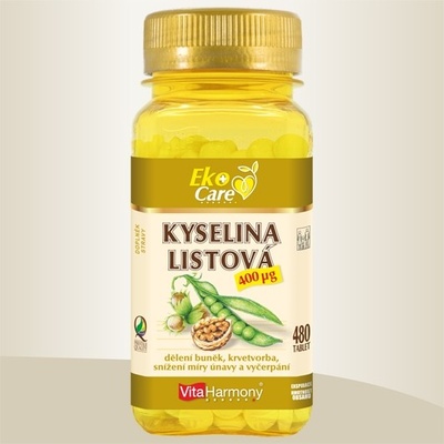 VitaHarmony Kyselina Listová 400mcg 480 tabliet