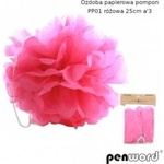 POLSIRHURT Pompon paper pink 25cm pp01