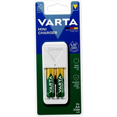 VARTA Mini Charger + 2x AA 2100 mAh 57656101451 – Zboží Živě