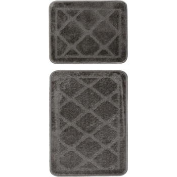 Lalee Постелка за баня Bari BAR 101, 50х120, тъмно сива (BAR101GRE50120/SET)