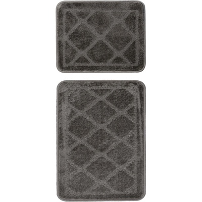 Lalee Постелка за баня Bari BAR 101, 50х120, тъмно сива (BAR101GRE50120/SET)