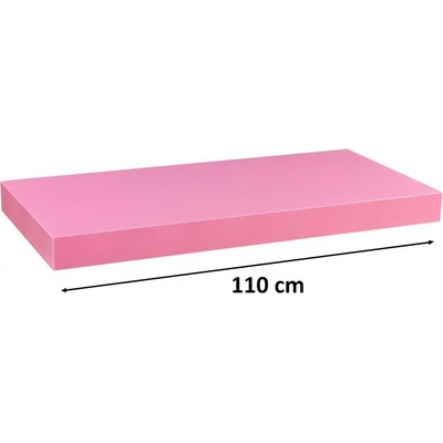 Nástěnná police STILISTA VOLATO růžová 110 cm