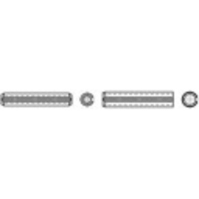 TOOLCRAFT TO-422646 upínacie kolíky (Ø x d) 12 mm x 28 mm pružinová ocel 50 ks