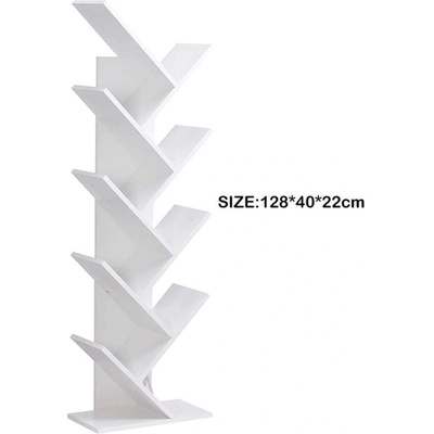 Fortel Drevená knižnica 7326 lakovaná 50 x 25 x 141,5 cm biela