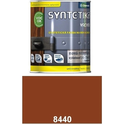 SYNTETIKA S 2013 U vrchná syntetická farba na kov a drevo 0,6L 8440 červenohnedá