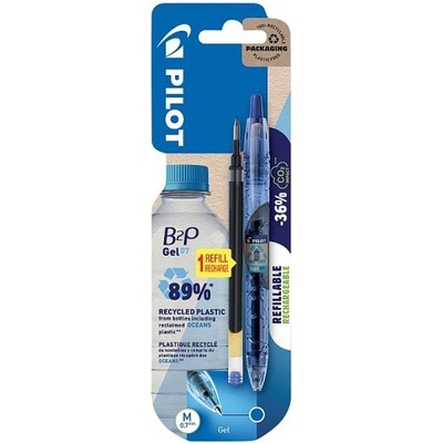 Pilot B2P Ecoball BeGreen Roller sada 0,7 mm + náplň modrá