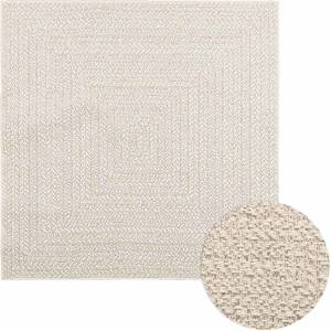 vidaXL Килим "ZIZUR", 120x120 см, визия юта, за закрито и открито (4010363)
