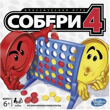 Hasbro Настолна игра Събери 4, опаковка на руски език