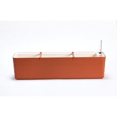 Plastia truhlík samozavlažovací Berberis terakota + slonová kost 80 cm