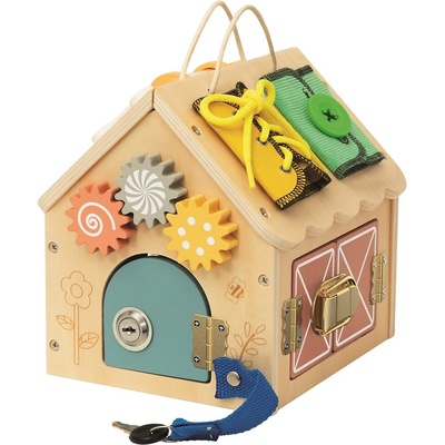 2Kids Toys Activity board Domček prírodný malý
