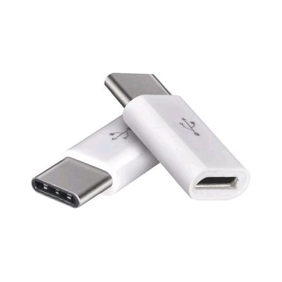EMOS Adaptér micro USB-B 2.0 / USB-C 2.0, biely, 2 ks, 2335072310