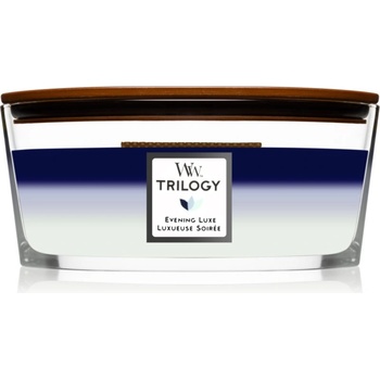 WoodWick Trilogy Evening Luxe ароматна свещ с дървен фитил (hearthwick) 453.6 гр